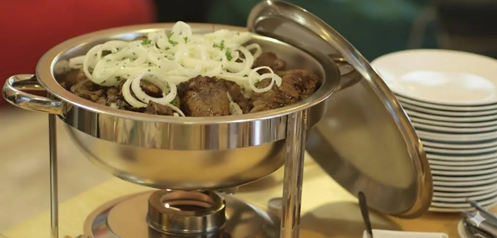 Марміт (чафіндіш) з нержавіючої сталі для гарячих страв