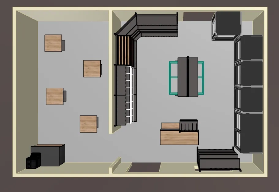 Дизайн проєкт магазину. Розроблення концепції магазину. Відкриваємо магазин. Розробка концепту супермаркету. добір стелажів для