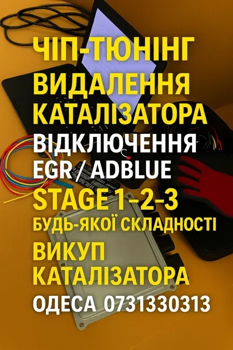 Прошивка Євро-2, Stage 1–3, відключення EGR та DPF з виїздом на ваш автосервіс