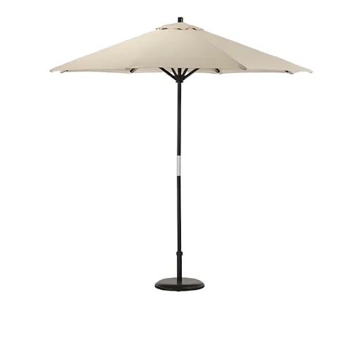 Світло-сіра пряма парасолька, 2.7 м