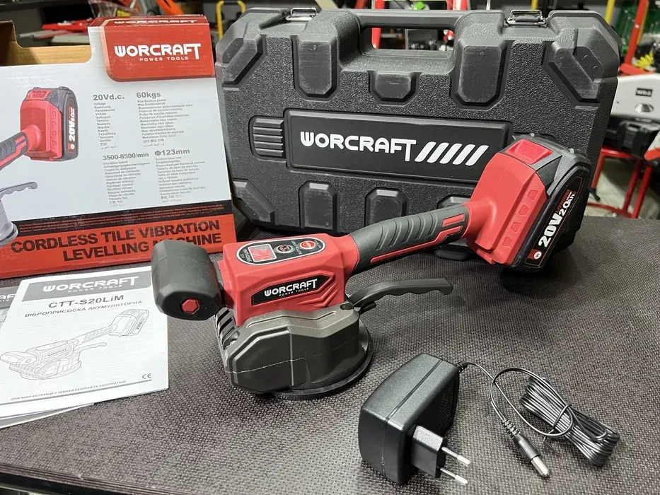 Віброприсоска для плитки WORCRAFT CTT-S20LiM До 60 кг Ø123 мм