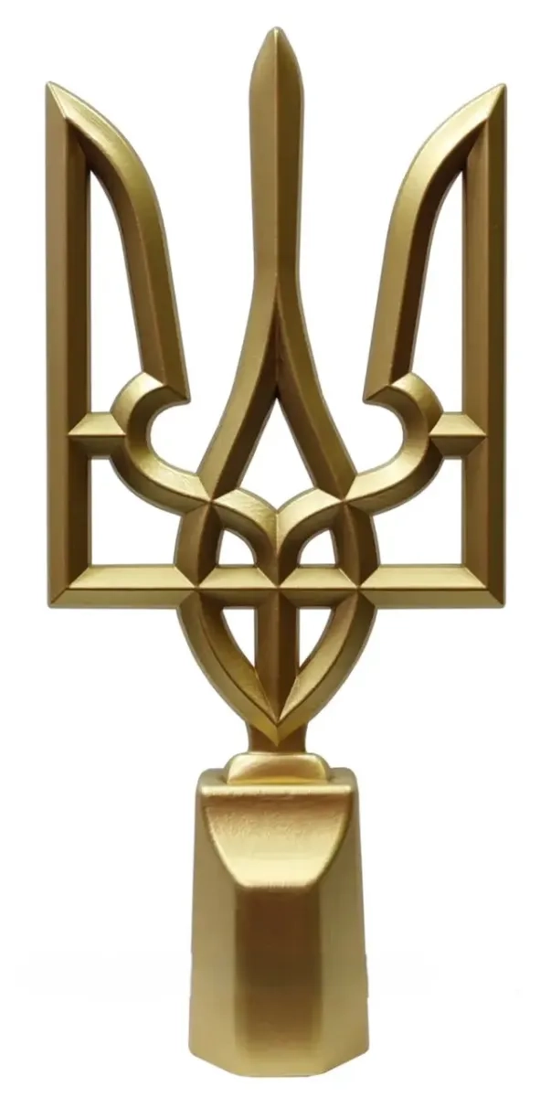 Виготовлення наконечників на прапори (Тризубець золото матове)