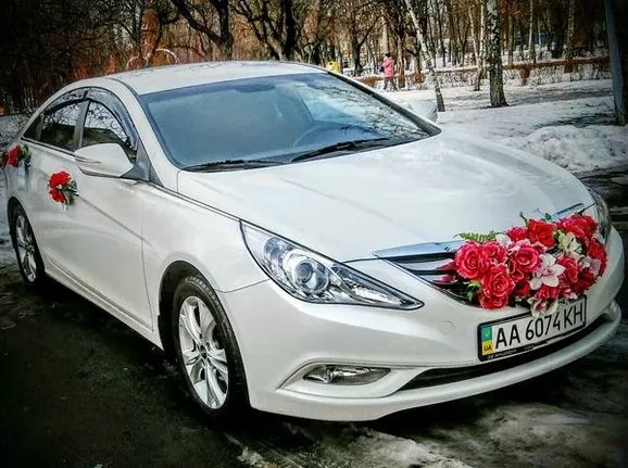 166 Hyundai Sonata біла NEW авто на весілля