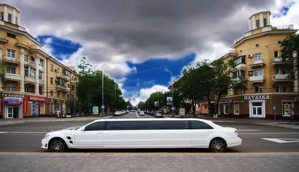 030 Лімузин на веcілля Mercedes W221 S600 білий