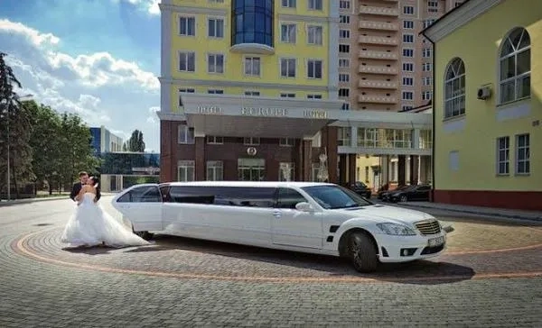 030 Лімузин на веcілля Mercedes W221 S600 білий