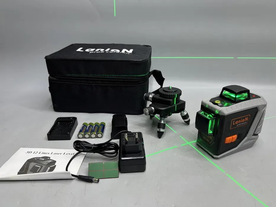 Лазерний рівень LanioN 3D-EU Profi Зелений промінь OSRAM діоди Германія