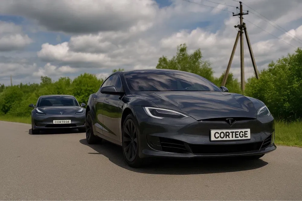 Весільний кортеж Tesla