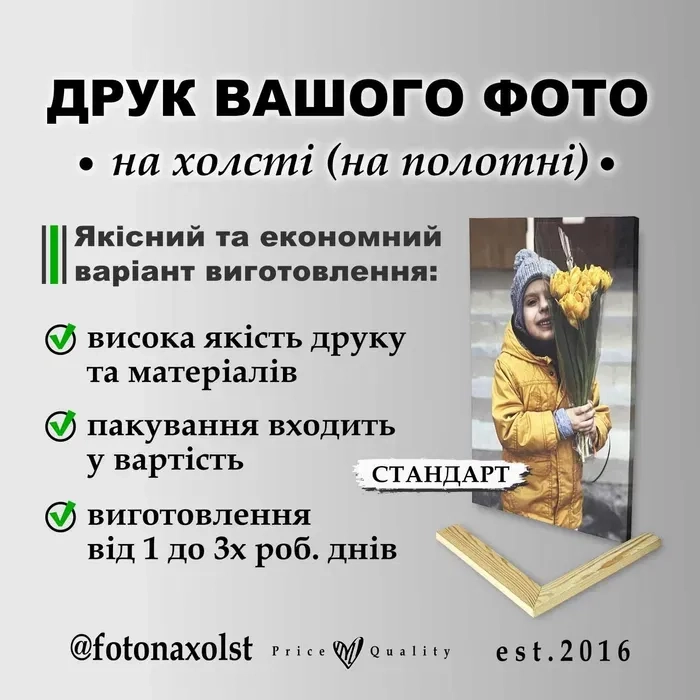 Картина фото на полотні/ Друк на холсті