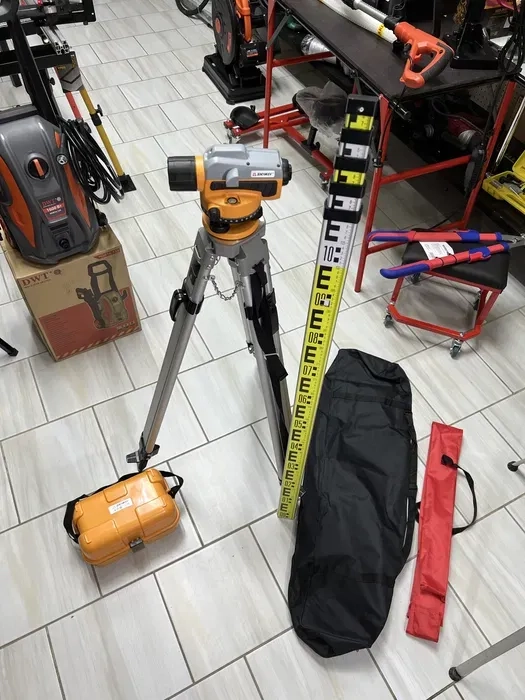 Комплект Оптичний нівелір Sndway SW-32A Якісний штатив Рейка 5м