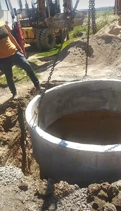 Каналізація, вигрібна яма під ключ за один день. Монтаж кілець та квадратів різних розмірів!