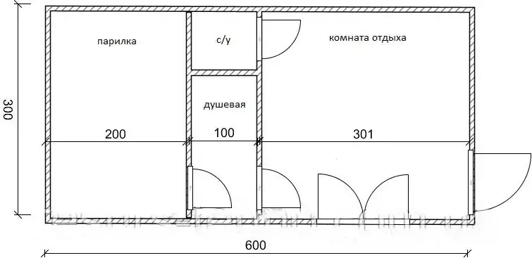 Дім 6 м х 3 м під баллю