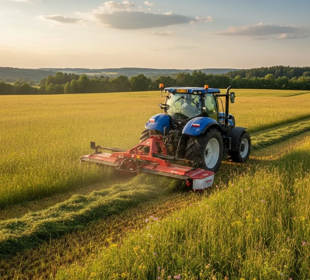 Покіс трави та сіна на полі – потужна косарка для вас