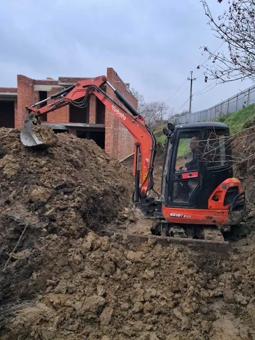 Екскаватор, мініекскаватор, земляні роботи, гідробур, септик