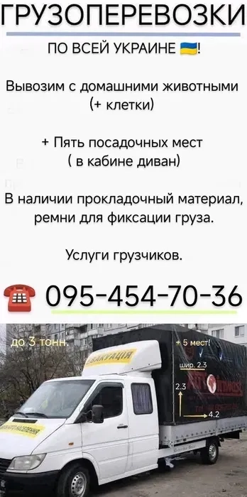 Вантажоперевезення, ДОМАШНІ переїзди, 5 місць. Вантажники.