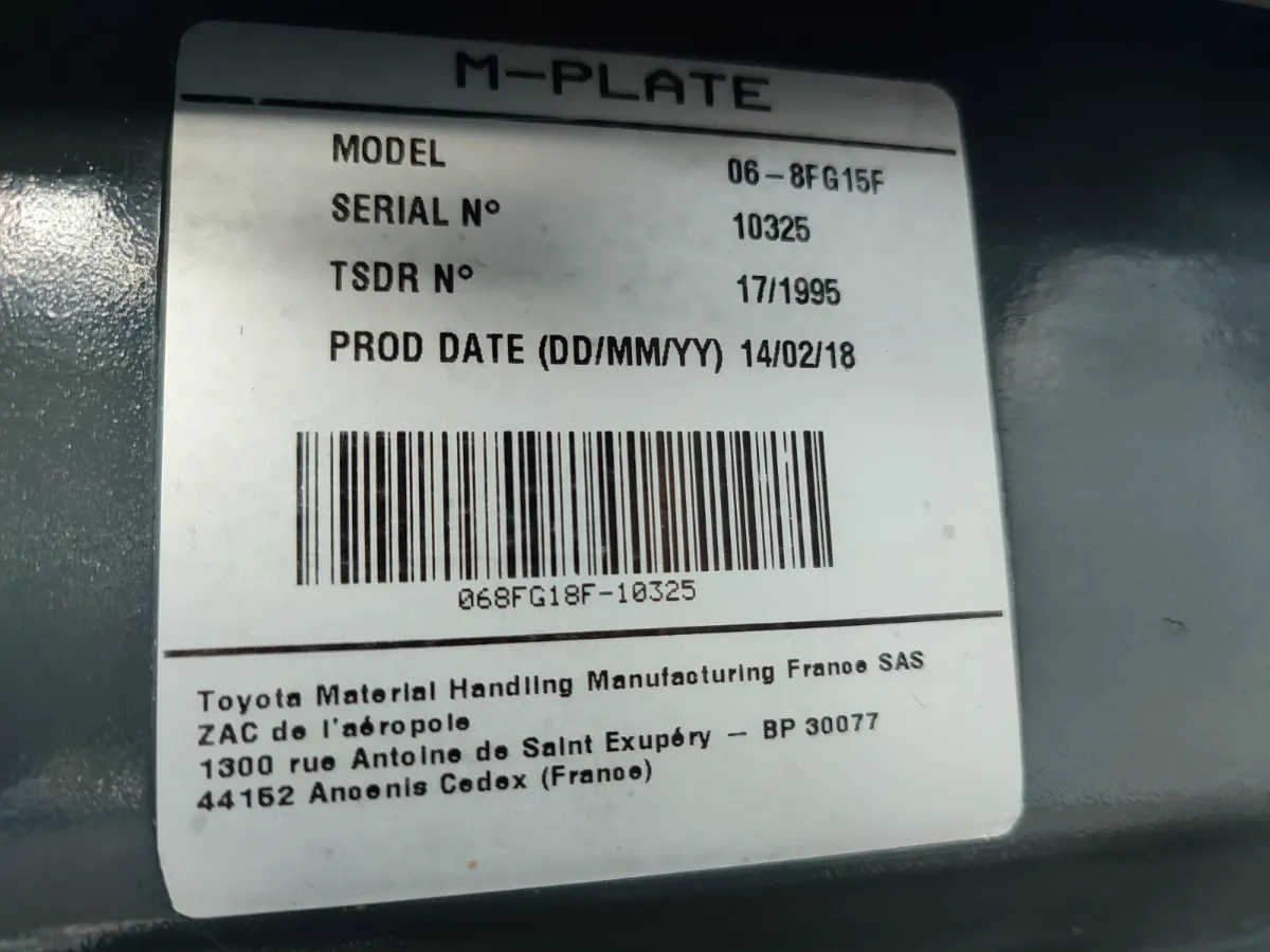 Навантажувач TOYOTA 06-8FG15F