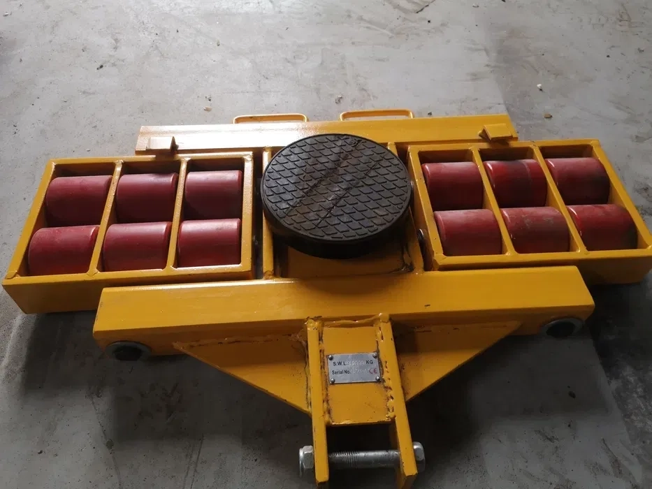 Підкатні такелажні роликові опори, домкрат