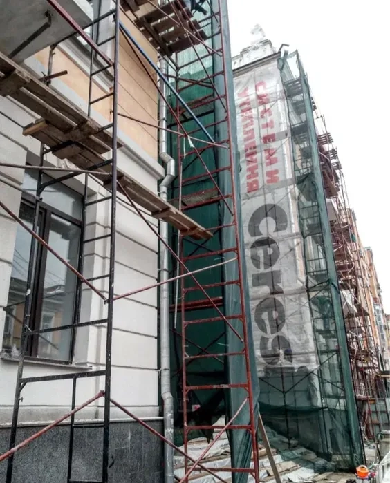 Монтаж будівельних риштувань. Сборка лесов. Строительные леса