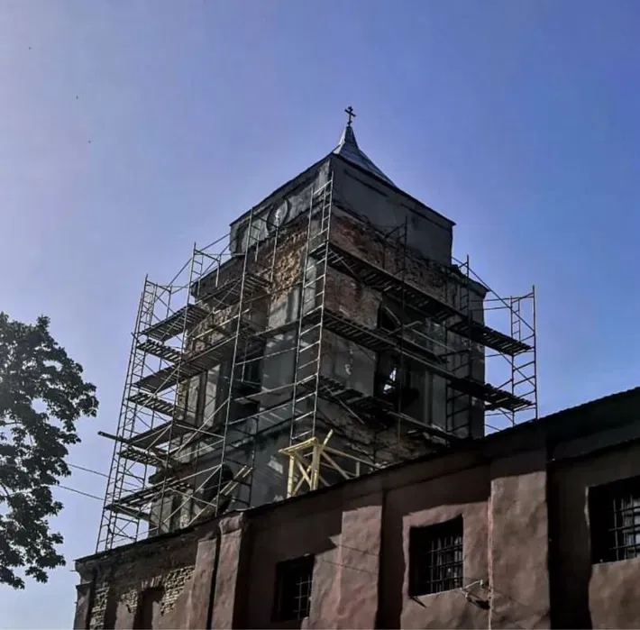 Монтаж будівельних риштувань. Сборка лесов. Строительные леса