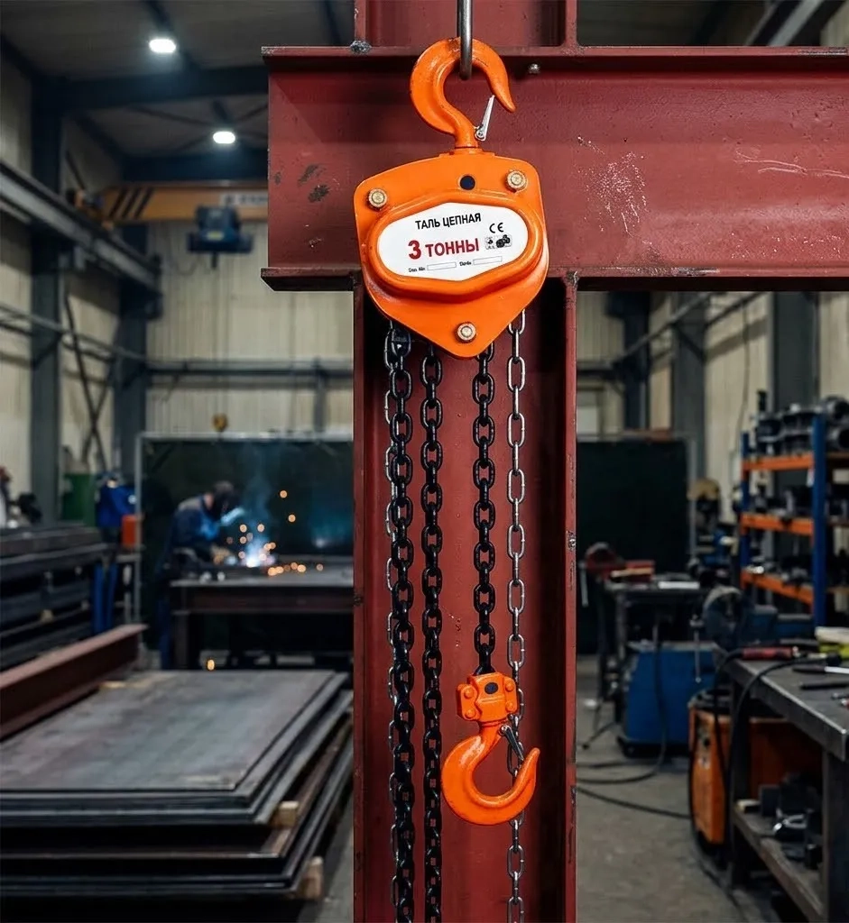 Таль ручна 3 тонни 3 м ланцюгова