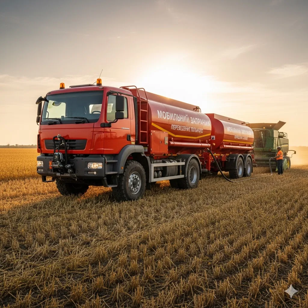 Автоцистерна-паливозаправник-перевезення пального.