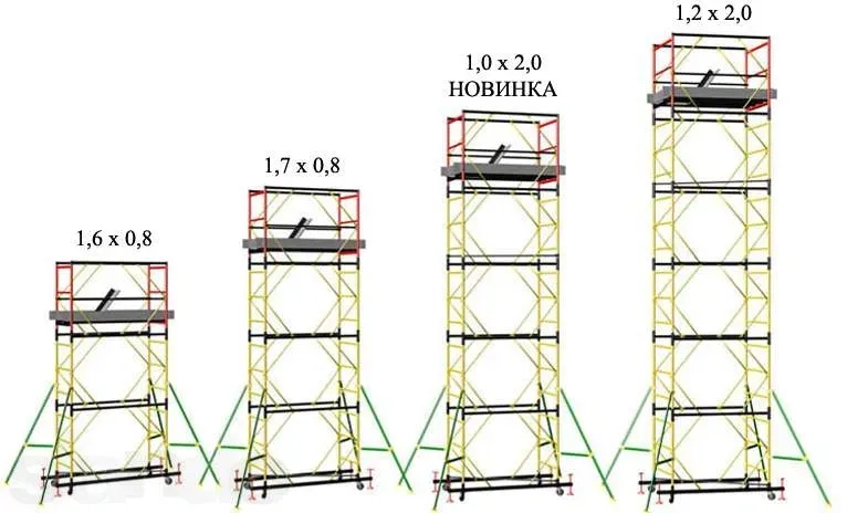 Вежі тури, вежа туру до 18 метрів