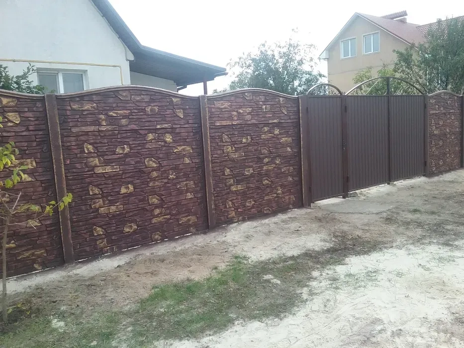 Бетонні паркани ,європаркан,еврозабор, бетонный забор,ворота.