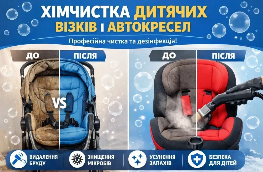 Хімчистка колясок автокрісел .