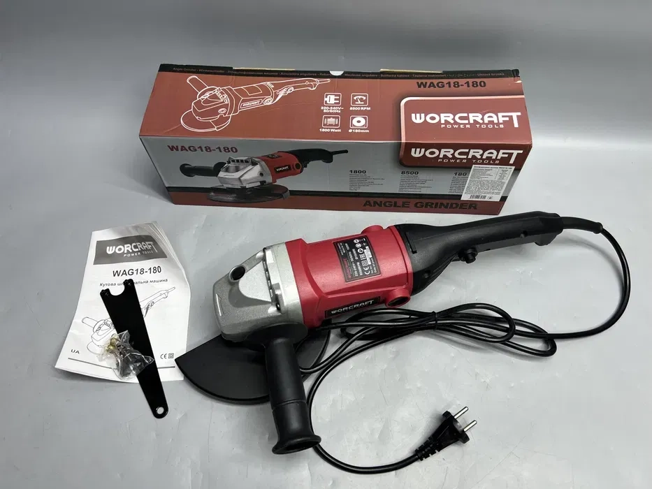 Болгарка Worcraft WAG18-180 На 1800 Вт