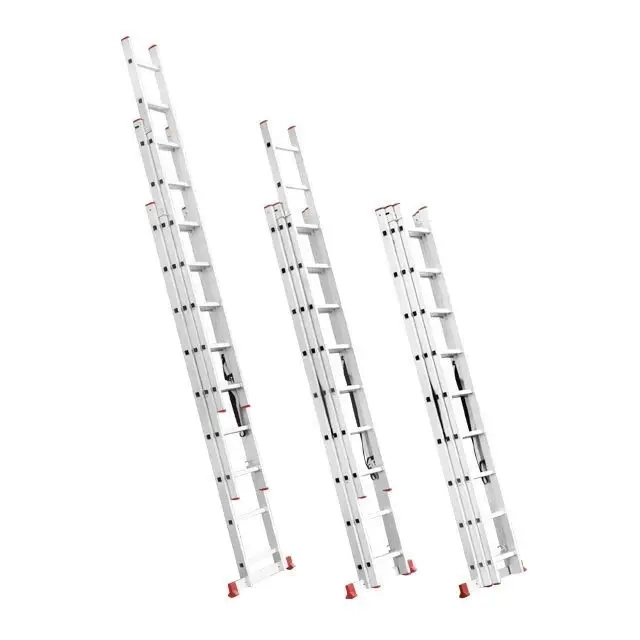 Драбина трьохсекційна алюмінієва 9.6м.
