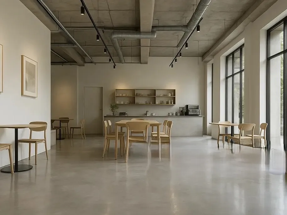 Улаштування підлог з мікроцементу | Декоративне бетонне покриття