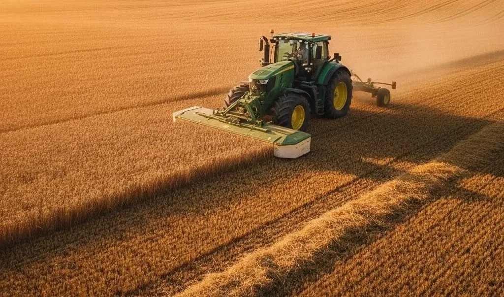 Косарка для великої площі, готова до роботи