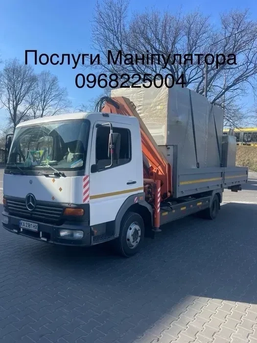 ПЕРЕВОЖУ: побутівки, цегла, кільця, труби, газоблок, кіоски. Маніпулятор/Послуги крана маніпулятора Київ. Замовити маніпулятор кран