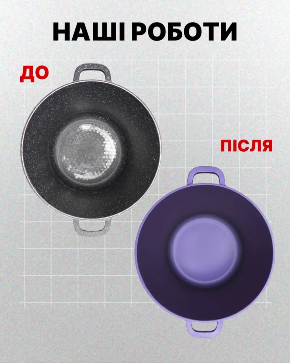 Нанесення тефлону на каструлю 3л