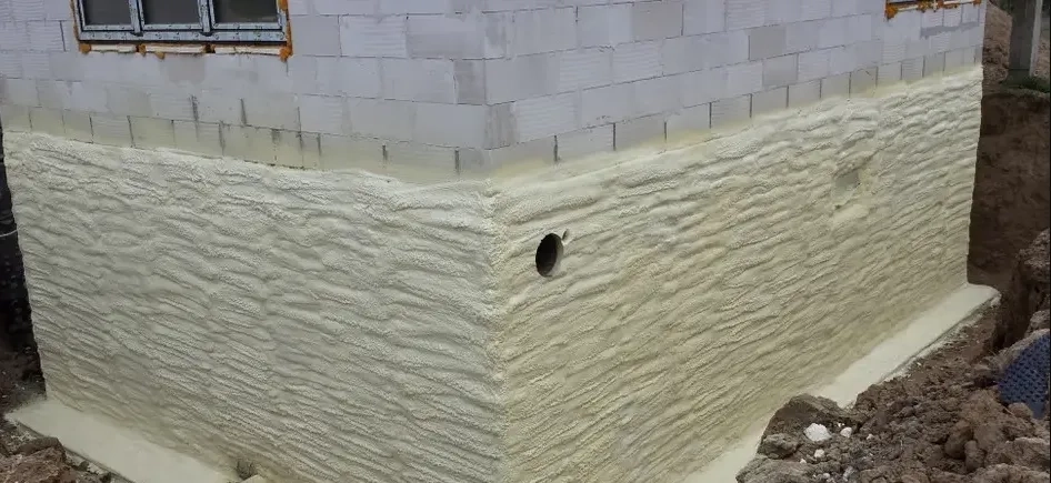 Гідроізоляція фундаментів, підлог, терас пінополіуретаном та полісечовиною, поліуретановою мастикою