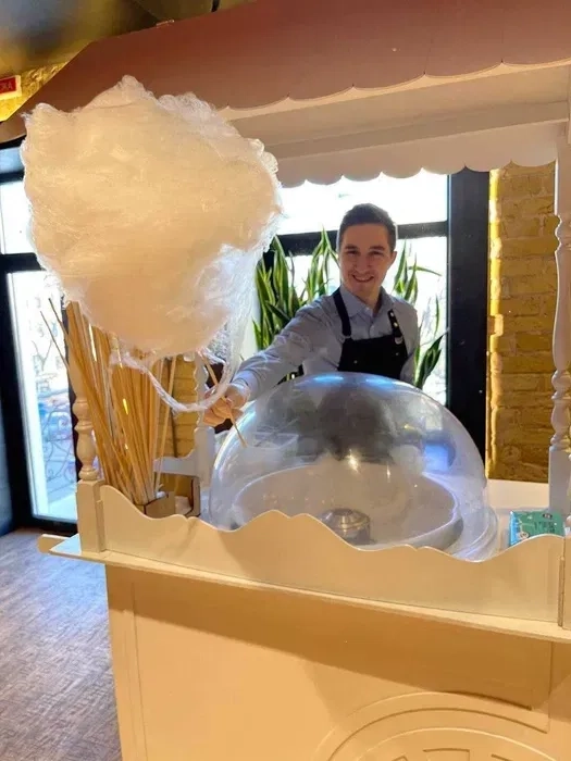 Візок із солодкою ватою на виїзд для свят та заходів