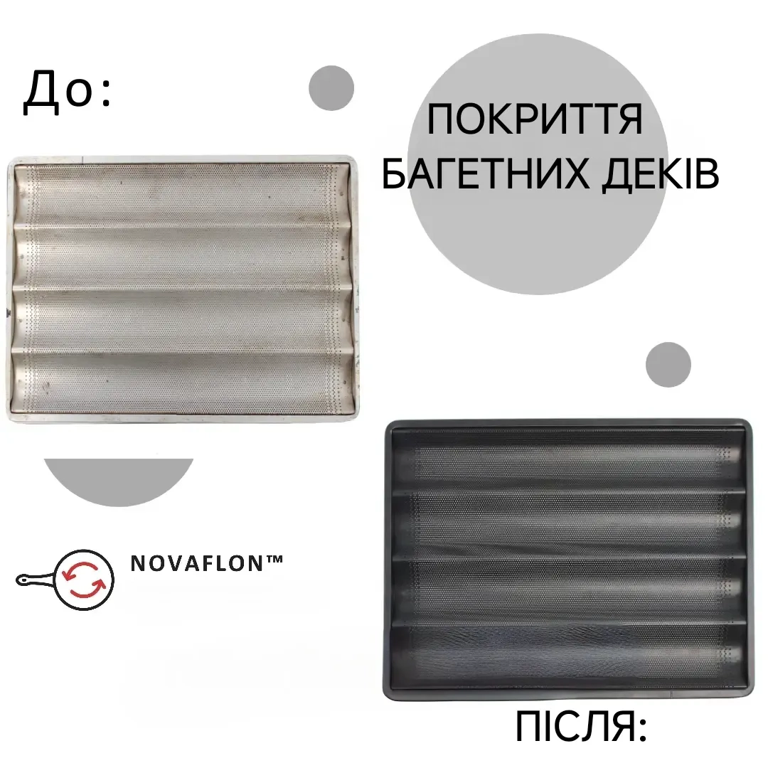 Піскоструй багетних деків, противнів, хлібних форм та відновлення тефлону