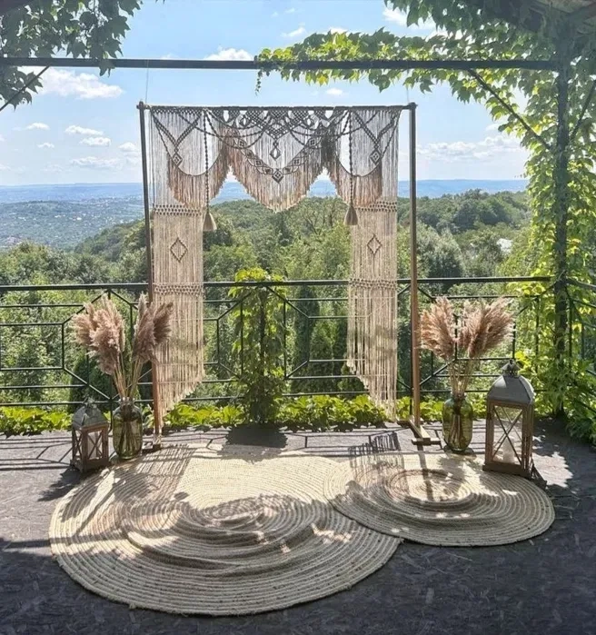 Декоративна арка макраме бохо стиль