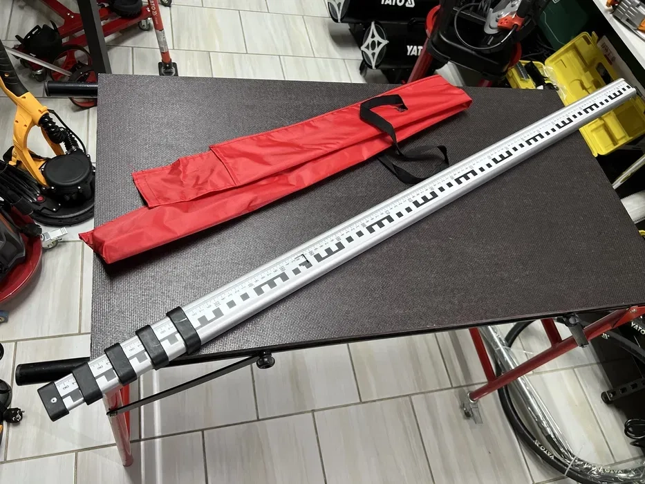 Рейка для нівеліра алюмінієва FIRECORE PRO на 5 м + чохол