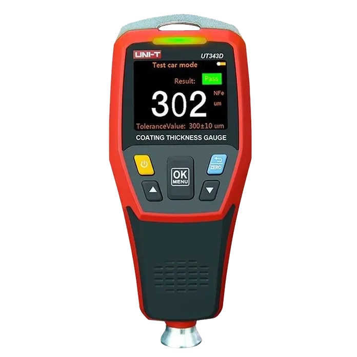 Товщиномір UNI-T UT343D для неруйнівного вимірювання товщини покриттів