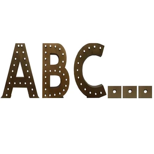 Об’ємні літери з лампочками