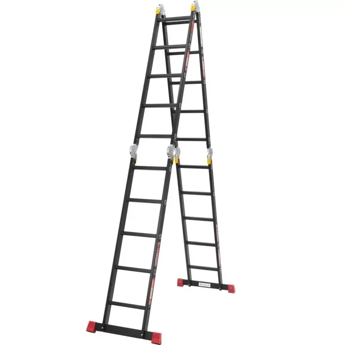 Драбина трансформер 5,85 м. Ступені з рифленою поверхнею.