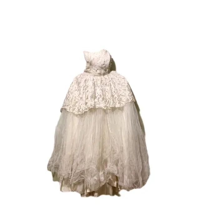 Біла пишна сукня з корсетом для фотосесії