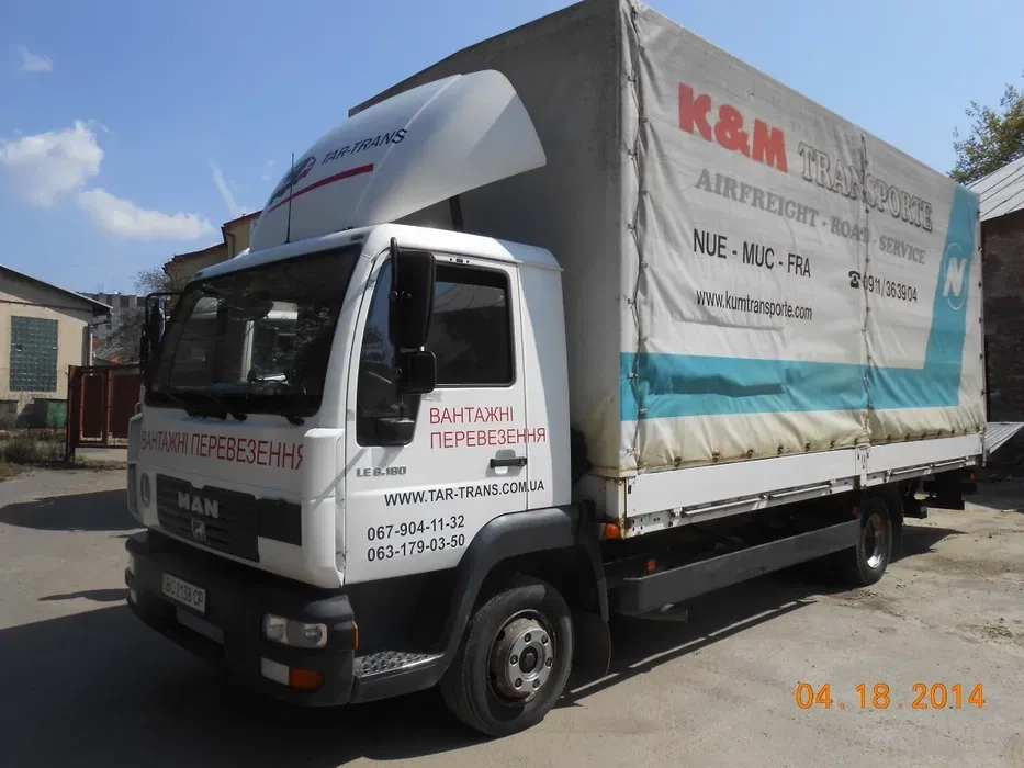 Перевезення вантажів 1-10т., гідроборт, рокла( від 30грн/км)