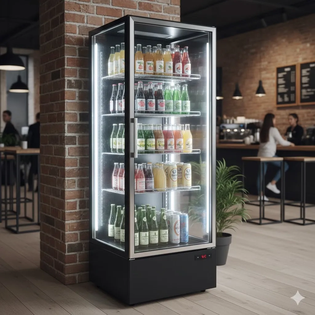 Холодильна вітрина для напоїв. Скляна.