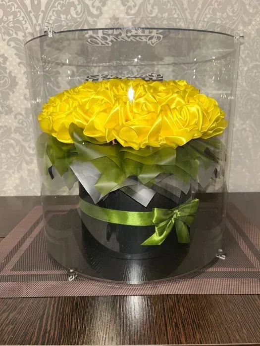 Памʼятний букет з атласної стрічки. Букет "вічна пам'ять".