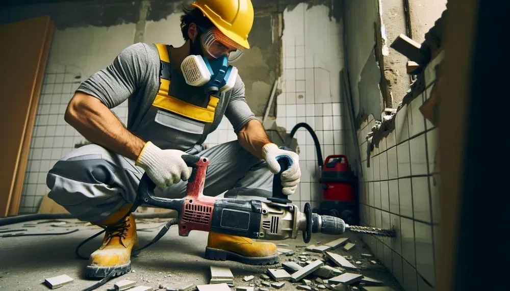 Демонтаж стін перегородок. Стяжки підлоги, плитки, квартири, знесення різання