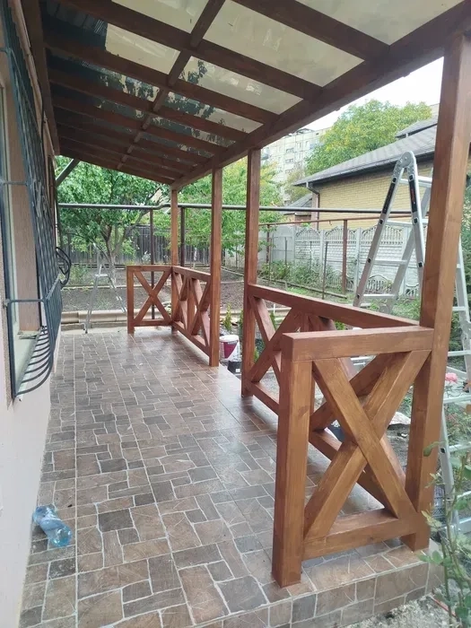 Изготовление навесов: дерево + металл. 1 000 грн .