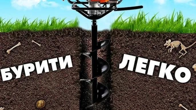 Мотобур з бурами