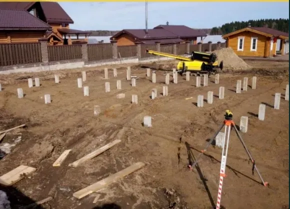 Фундамент на залізобетонних палях , Забивка та виробництво свай