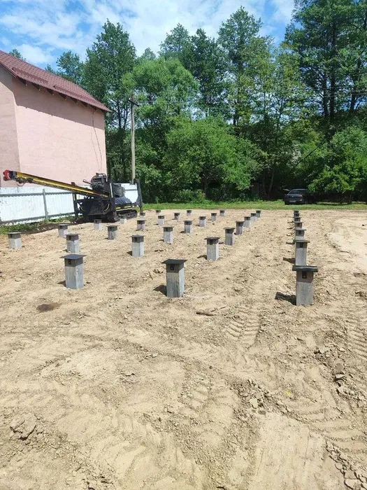 Фундамент на залізобетонних палях , Забивка та виробництво свай